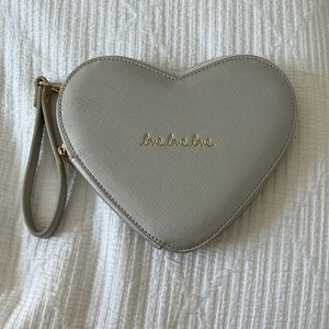 Katie Loxton Heart hand purse silver